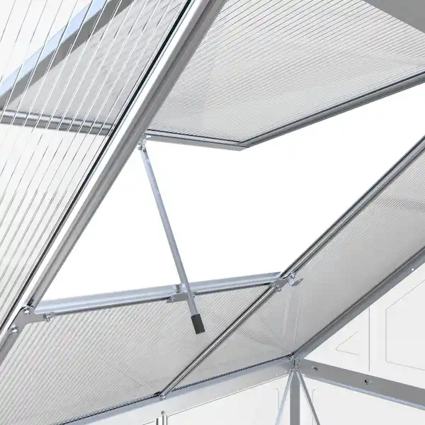 Bild 4 von Crystal Plus Aluminium Gewächshaus, ca. 480 x 182 x 208 cm - Silber