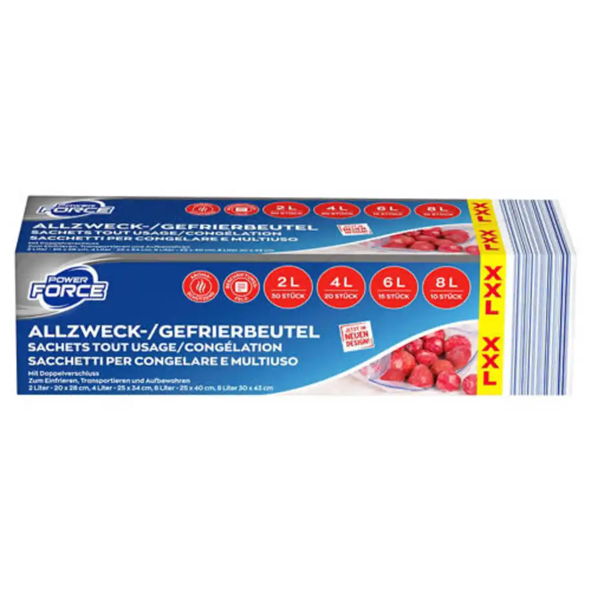Bild 1 von POWER FORCE Gefrierbeutel, 75er Set