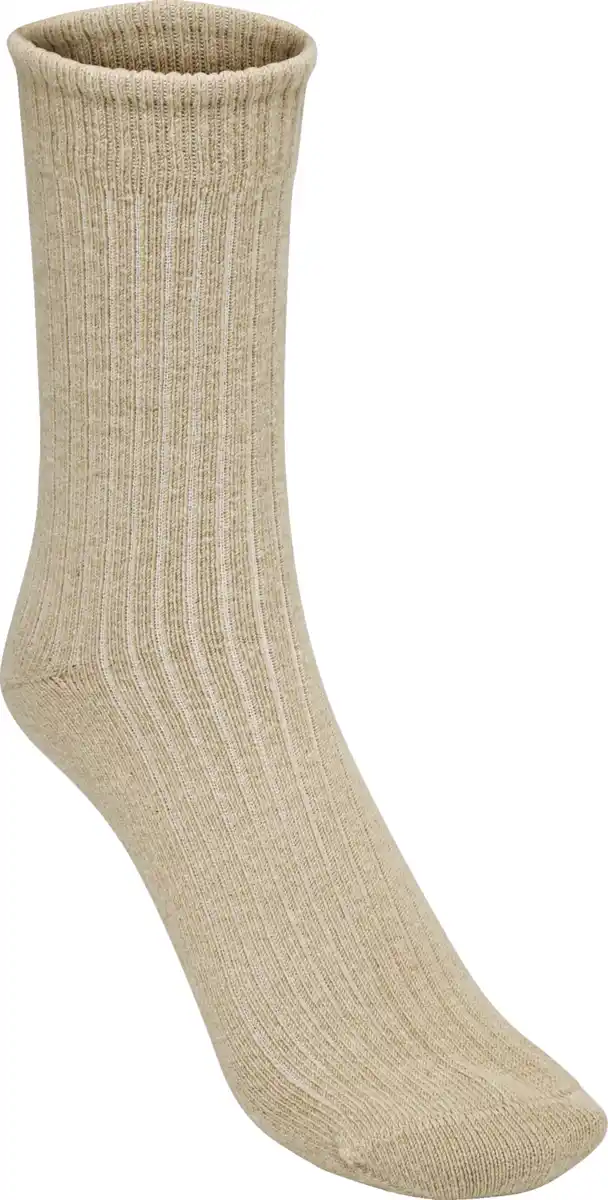 Bild 2 von under2wear Feine Kashmir Socke Rippe beige Mel. Gr. 39/42