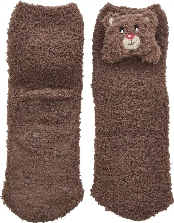 Bild 2 von under2wear kids Flauschsocke Bär Gr. 27/30