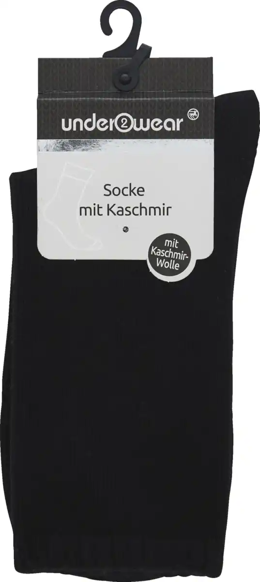 Bild 1 von under2wear Feine Kashmir Socke Uni schwarz Gr. 39/42
