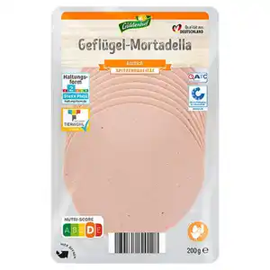 GÜLDENHOF Geflügel-Frischwurst-Aufschnitt 200 g, Mortadella