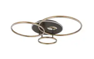 LED-Deckenleuchte Invertina, goldfarbig, inkl. Fernbedienung