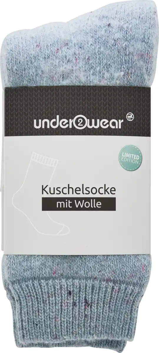 Bild 1 von under2wear Kuschelsocke mit Wolle türkis Multi Gr. 35/38