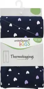 under2wear kids Thermoleggings navy Herz-Allover Gr. 110/116