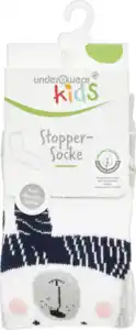 under2wear kids Stopper Socken mit ABS Eisbär grau Gr. 27/30