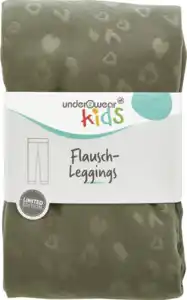 under2wear kids Thermoleggings Flausch Leo khaki Gr. 122/128