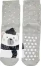 Bild 2 von under2wear kids Stopper Socken mit ABS Eisbär grau Gr. 27/30