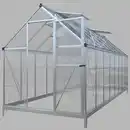 Bild 1 von Crystal Plus Aluminium Gewächshaus, ca. 480 x 182 x 208 cm - Silber