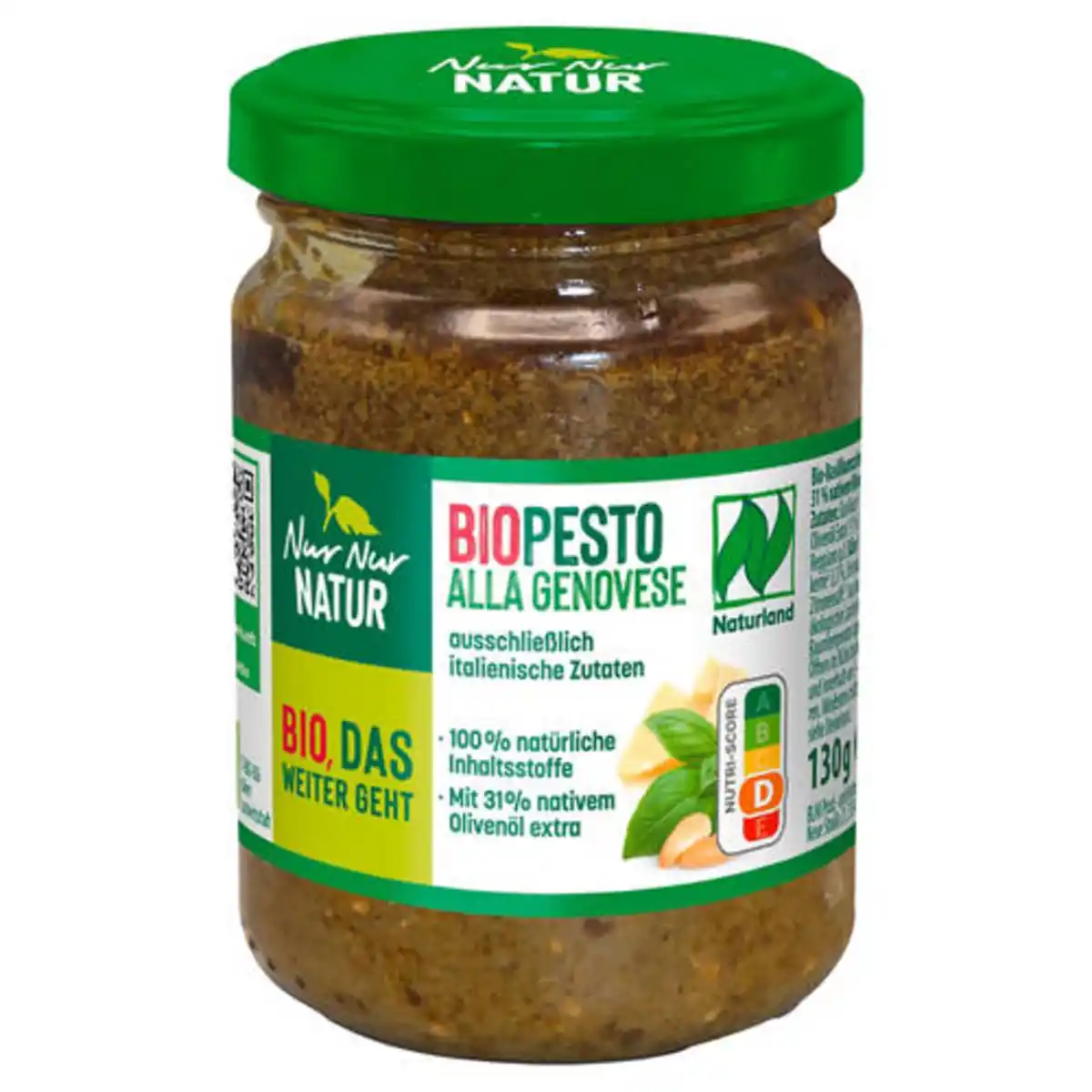 Bild 1 von NUR NUR NATUR Bio-Pesto 130 g, Genovese