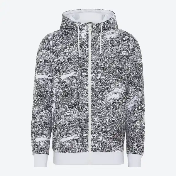 Bild 3 von Herren-Hoodie-Jacke mit Tunnelzug