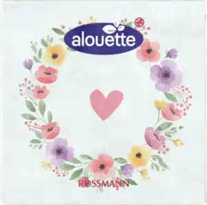 alouette Cocktail-Serviette Herz/Kranz