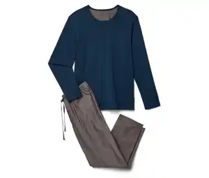 Pyjama-Set mit gewebter Hose