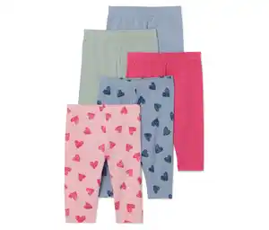 5 Kinder-Leggings, Herzen-Alloverprint