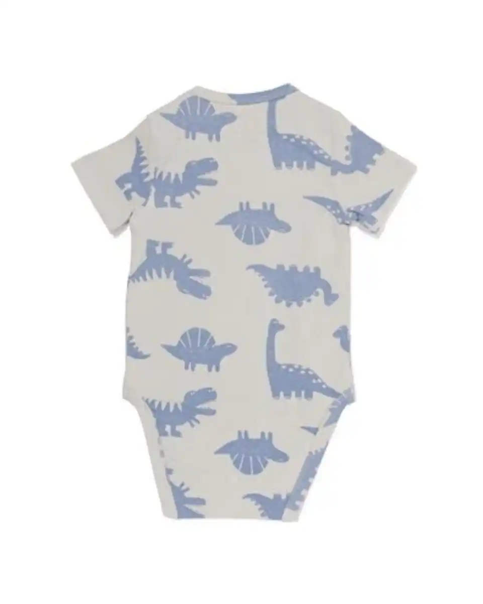 Bild 4 von Mitwachsender Baby-Strampler mit Dinos blau