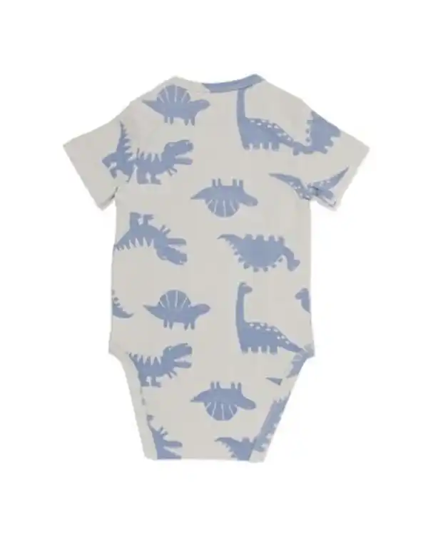 Bild 4 von Mitwachsender Baby-Strampler mit Dinos blau