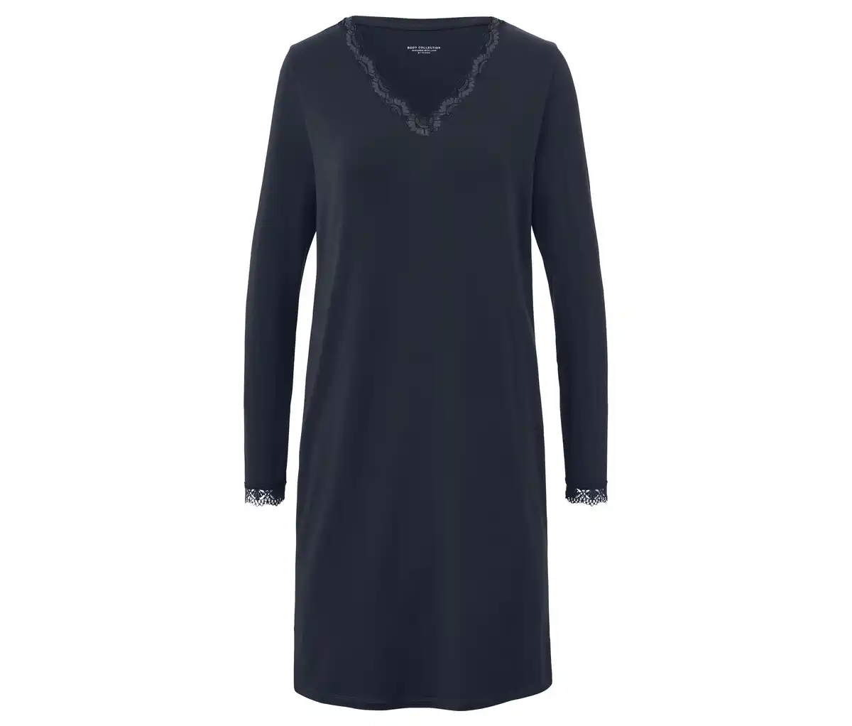 Bild 1 von Nachthemd mit Spitzenbesatz, dunkelblau