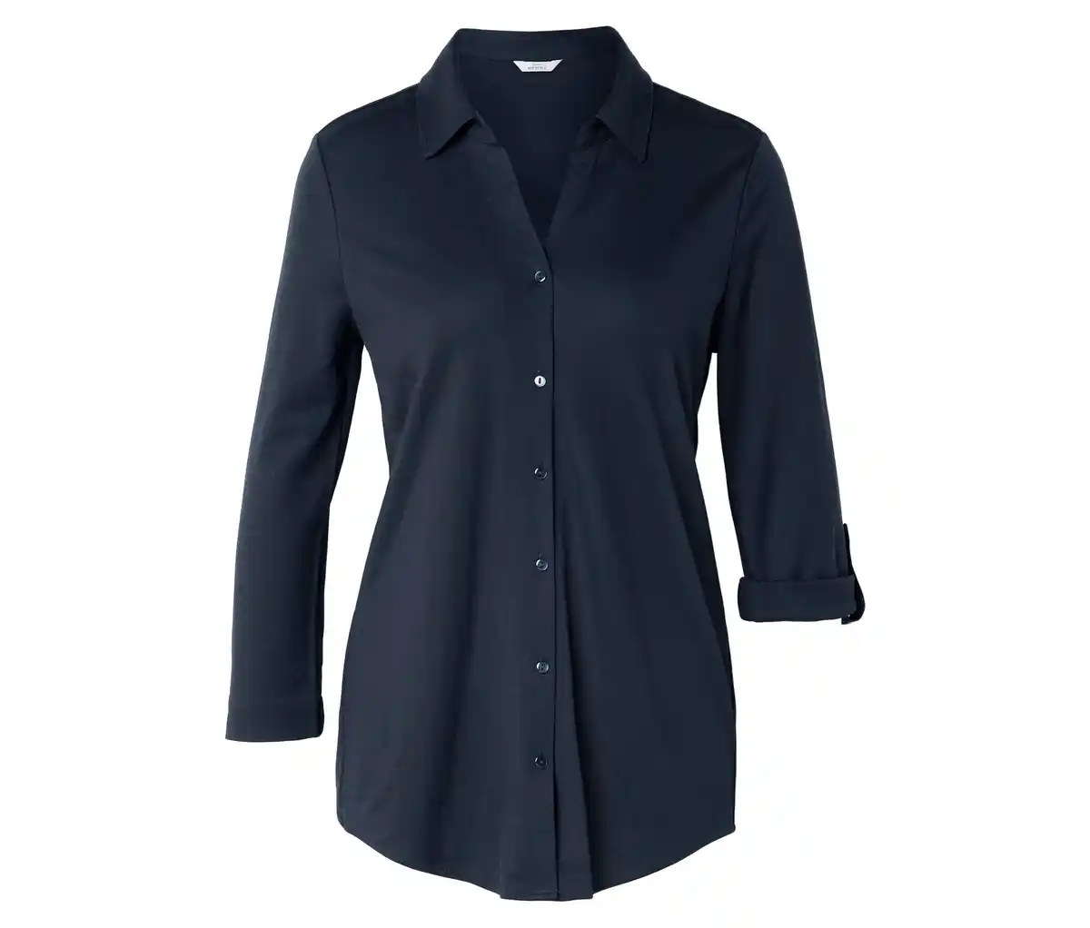 Bild 1 von Piqué-Jerseybluse, dunkelblau