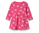 Bild 1 von Kinder-Sweatkleid, mittelpink mit hellrosafarbenen Herzen-Alloverprint
