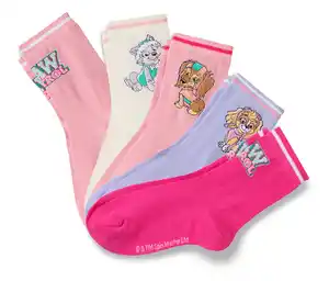 5 Paar Kinder-Socken »Paw Patrol«, rosa