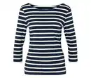 Bild 1 von Shirt mit 3/4-Arm, dunkelblau gestreift