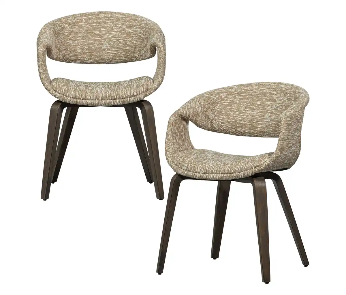 Bild 1 von WOOOD Esszimmerstuhl mit Holzfuß »Yossi«, 2er-Set, sand