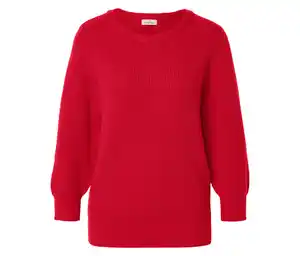 Pullover aus Strukturstrick, rot