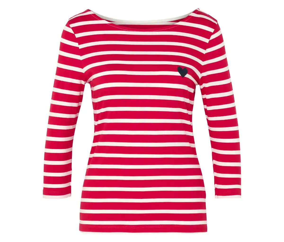 Bild 1 von Shirt mit 3/4-Arm, rot gestreift