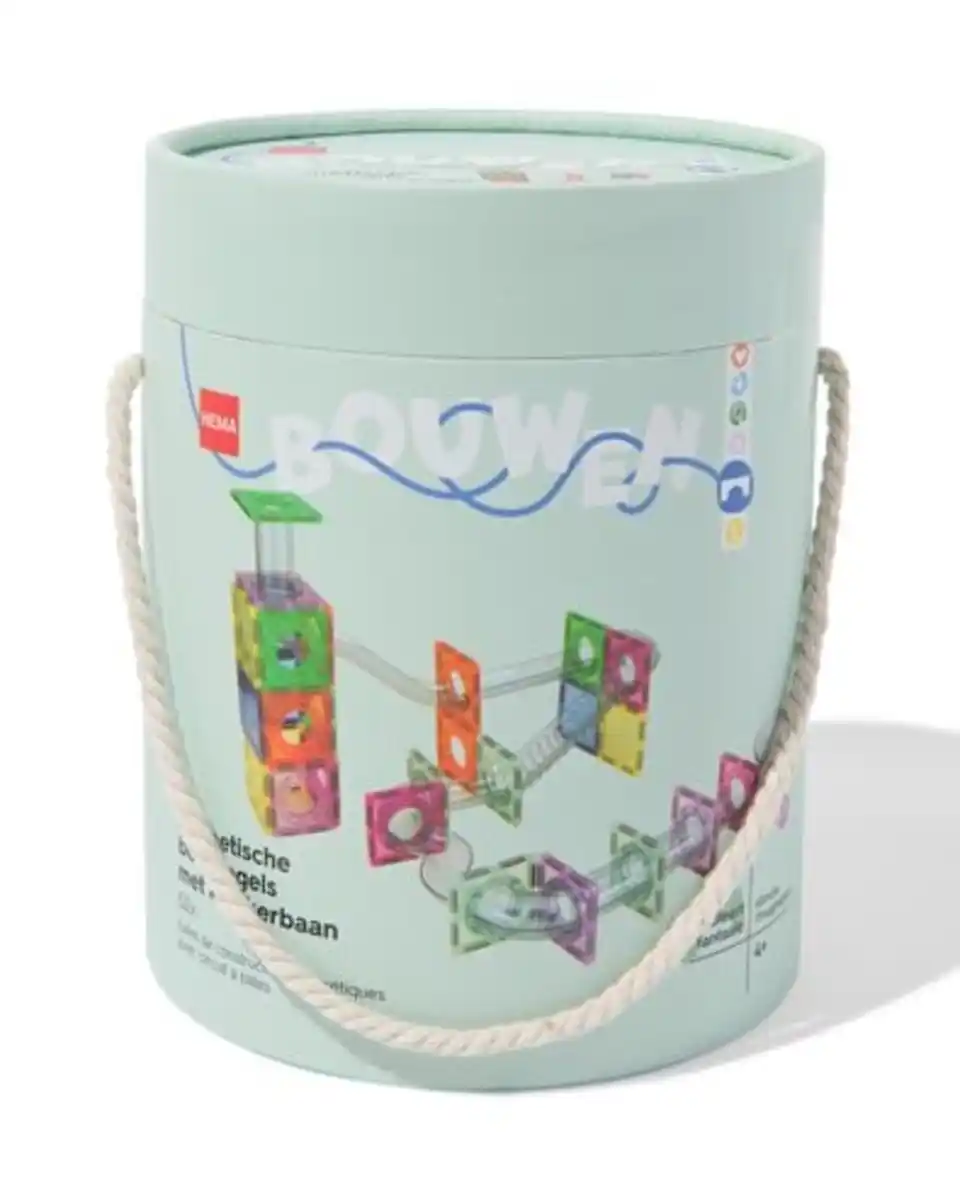 Bild 1 von Magnetische Baufliesen mit Murmelbahn, 52-teilig