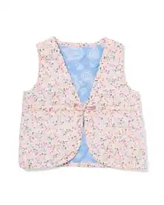 Baby-Wendeweste mit Blumen blau