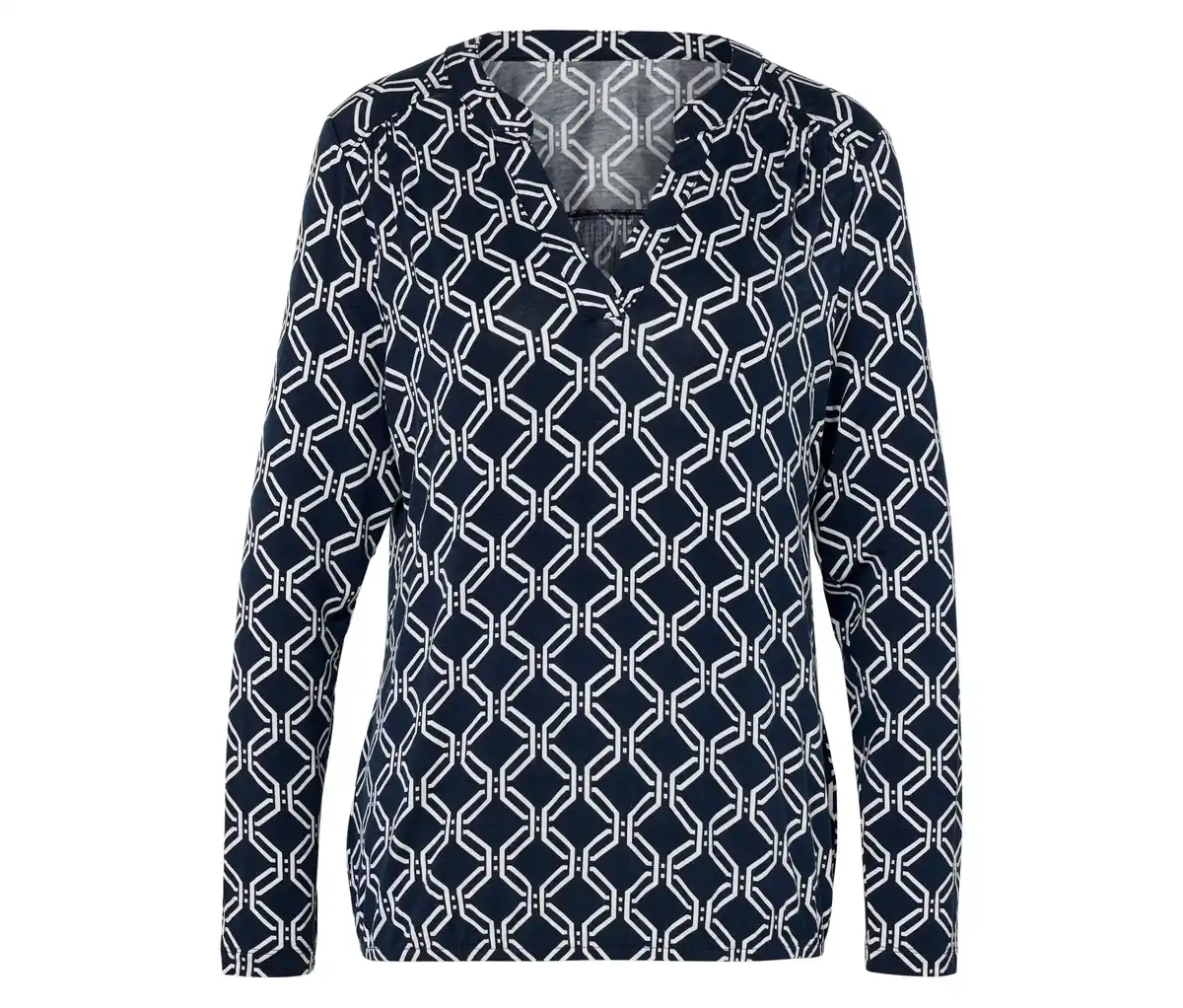 Bild 1 von Bedrucktes Blusenshirt, blau-weiß