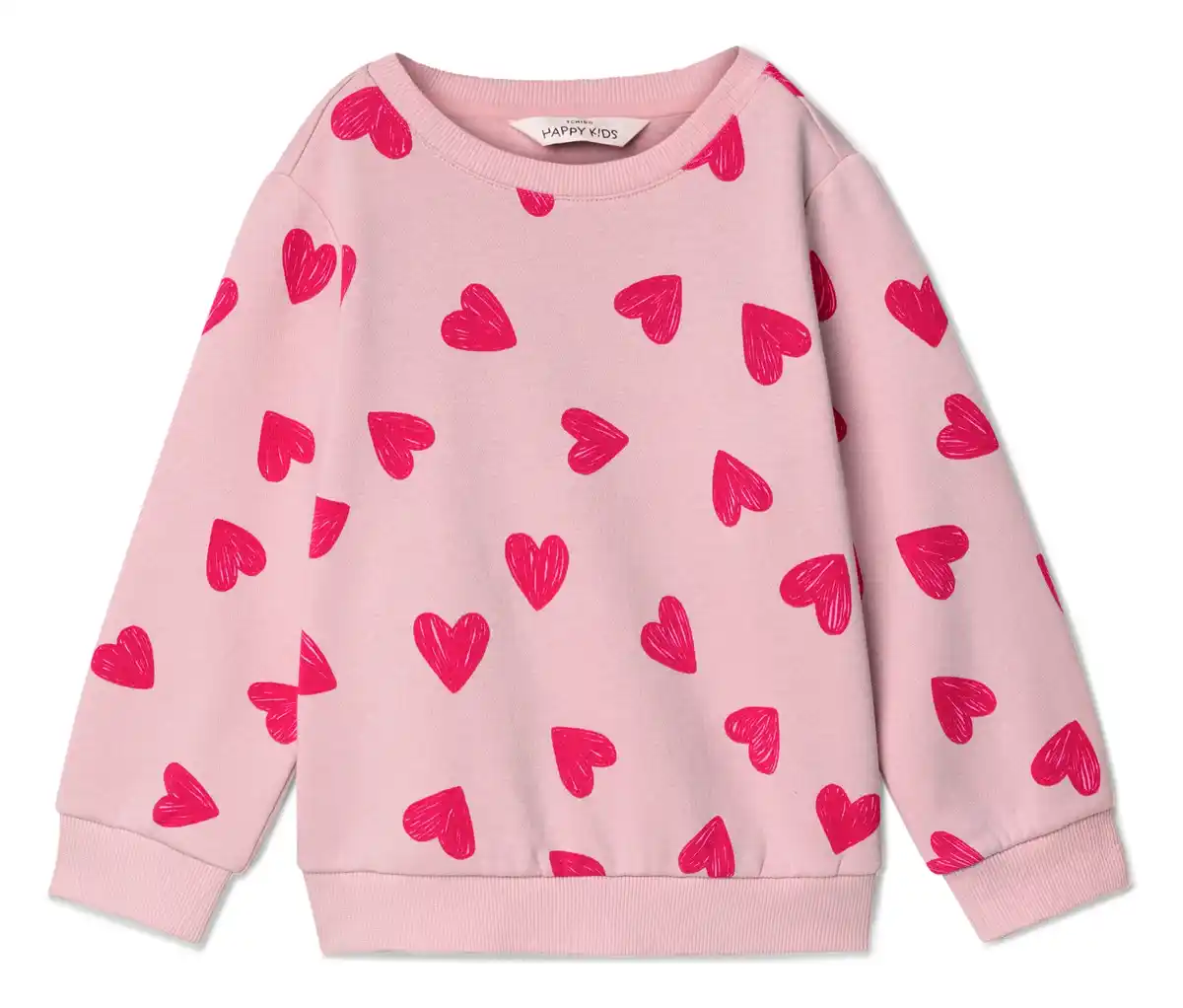 Bild 1 von Kinder-Sweatshirt mit angerauter Innenseite, Herzen