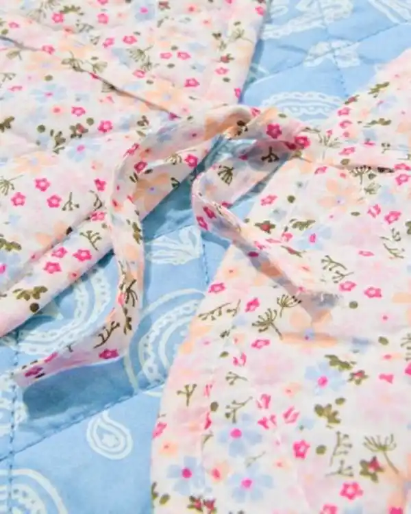 Bild 4 von Baby-Wendeweste mit Blumen blau