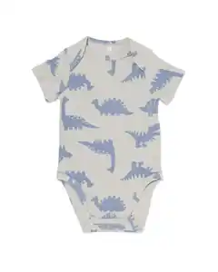 Mitwachsender Baby-Strampler mit Dinos blau