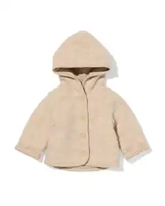 Newborn-Jacke mit Wolle sandfarben