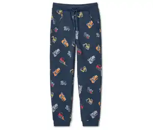Kinder Jogginghose, navy mit graugrünen Bündchen