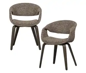 WOOOD Esszimmerstuhl mit Holzfuß »Yossi«, 2er-Set, braun