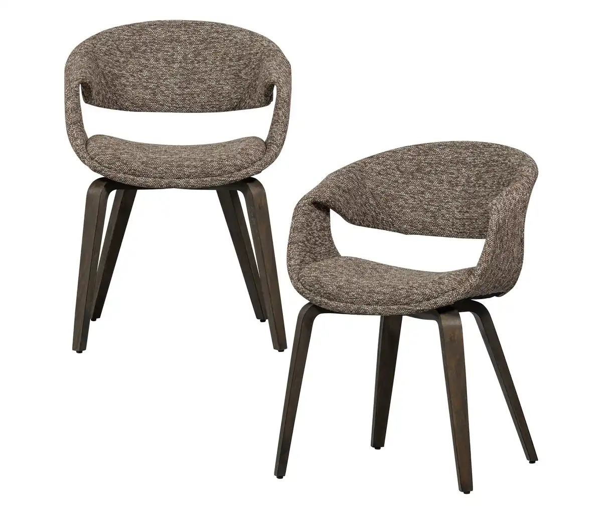 Bild 1 von WOOOD Esszimmerstuhl mit Holzfuß »Yossi«, 2er-Set, braun