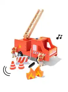 Feuerwehrauto 27 × 16 × 13 cm, Holz