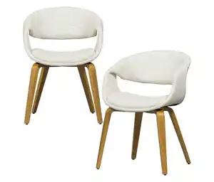 WOOOD Esszimmerstuhl  »Yossi« mit naturfarbenem Holzfuß, 2er-Set, naturfarben