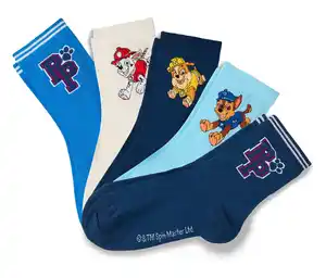 5 Paar Kinder-Socken »Paw Patrol«, blau