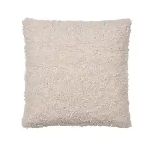 Blomus Fellkissenhülle Teddy, Beige, Textil, rechteckig, 50x50 cm, Wohntextilien, Bezüge, Kissenbezüge