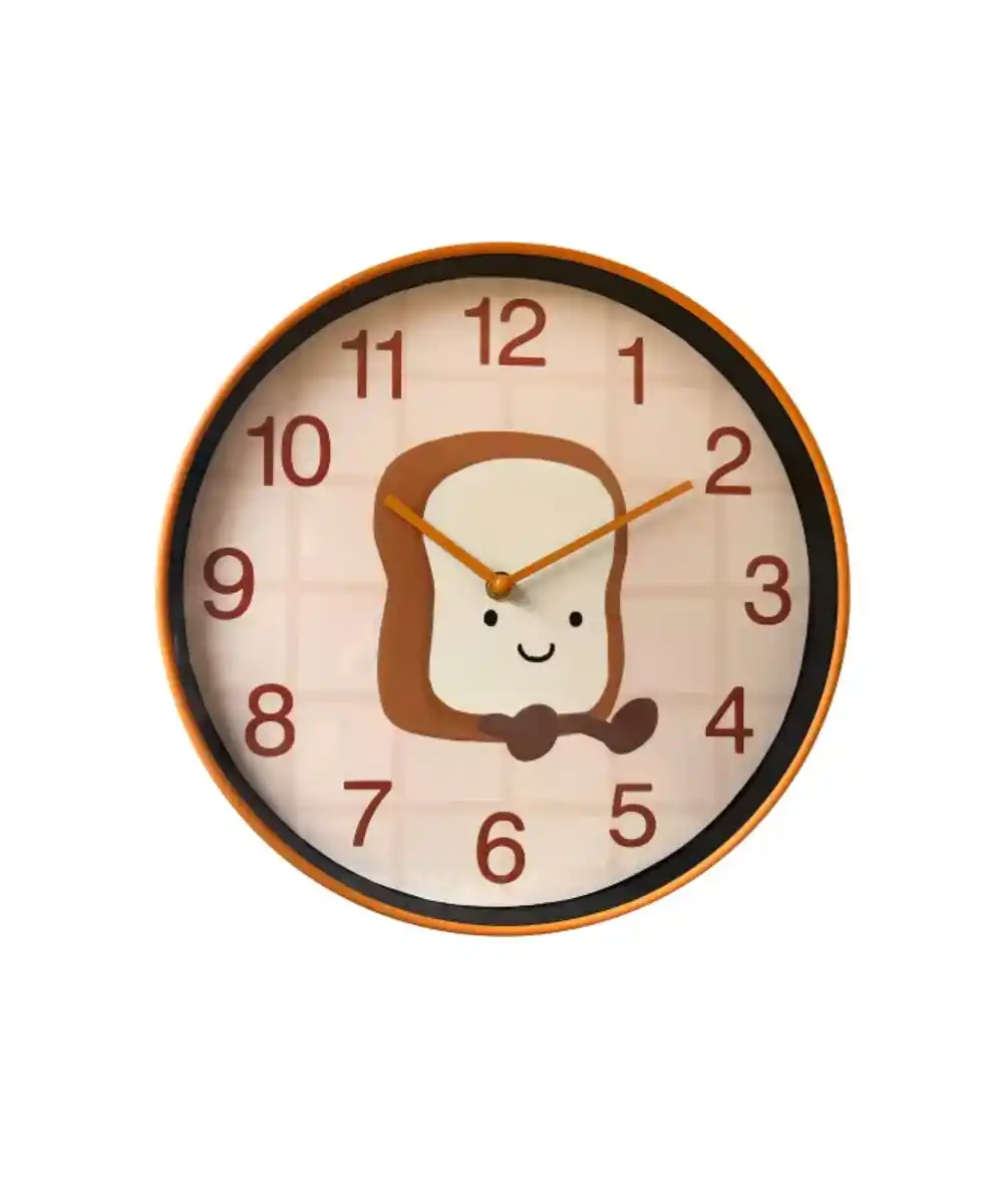 Bild 1 von Wanduhr mit Frühstücksmotiv, braun