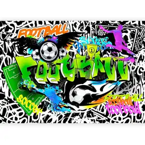 Fototapete Football Graffiti Multicolor, Multicolor