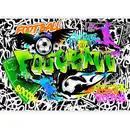 Bild 1 von Fototapete Football Graffiti Multicolor, Multicolor