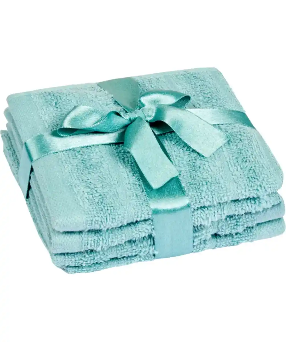 Bild 1 von Gästehandtücher mit Streifenstruktur, blau