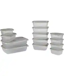 Vorratsdosen mit Deckel, grau