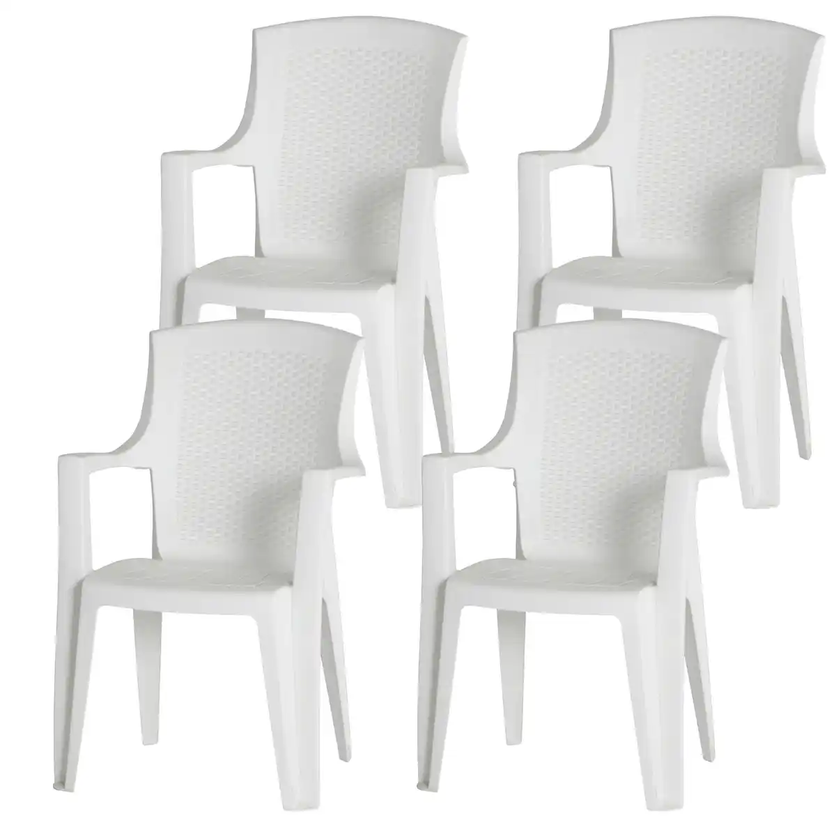 Bild 1 von Stapelsessel-Set 4er-Set Weiß, Weiß