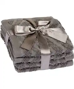 Gästehandtücher Zickzackmuster, grau