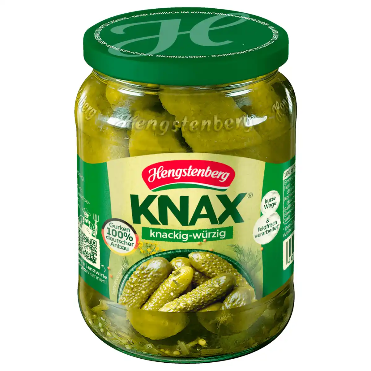 Bild 1 von Hengstenberg Knax Gewürzgurken 185g